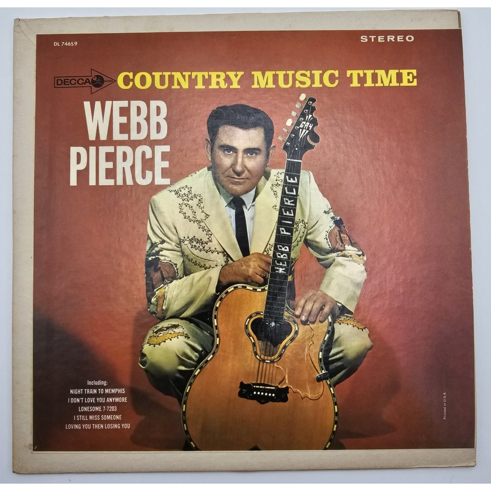 WEBB PIERCE 7" 33 1/3 Jukebox EP - Country Music Time‎ DECCA DL 74659 Nice!